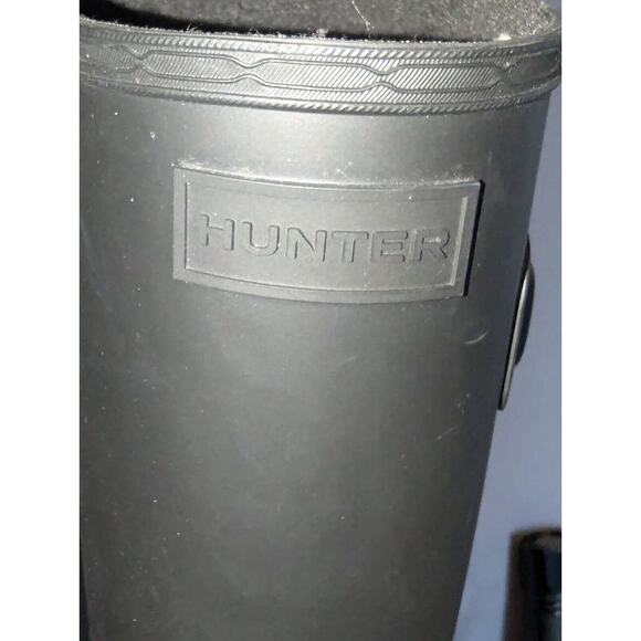 Hunter Women's Size 6 Rain boot Original Tall Black Matte - Picture 5 of 11